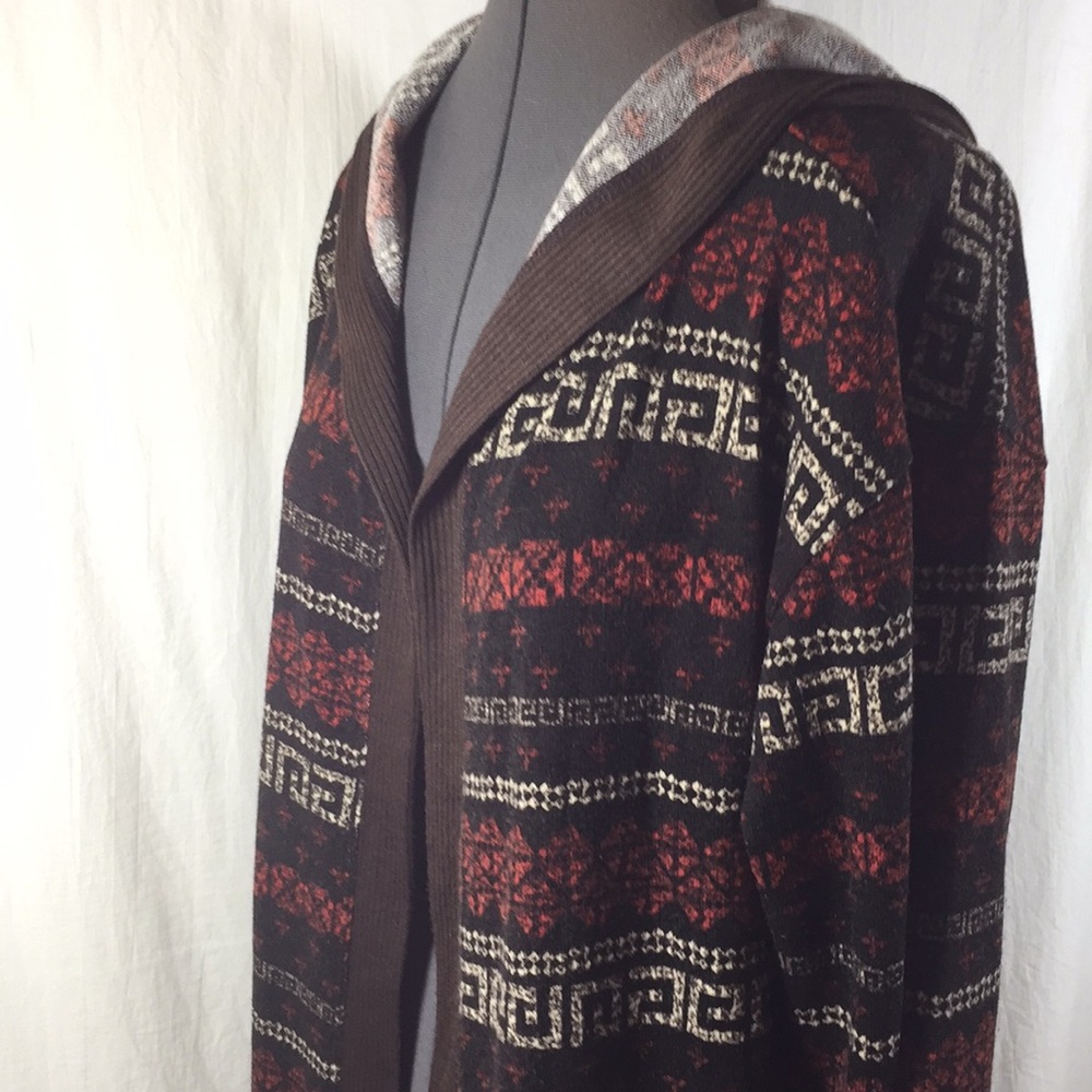 Open Front Hug Hooded Sweater Size 2XL